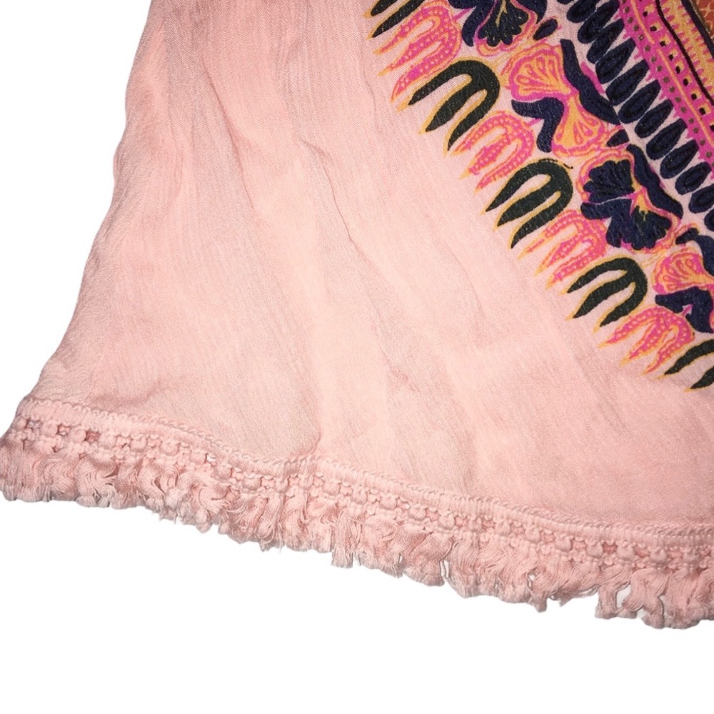 new Meghan LA  ꕥ Kingston Print Fringe Top ꕥ Pink - Picture 7 of 13